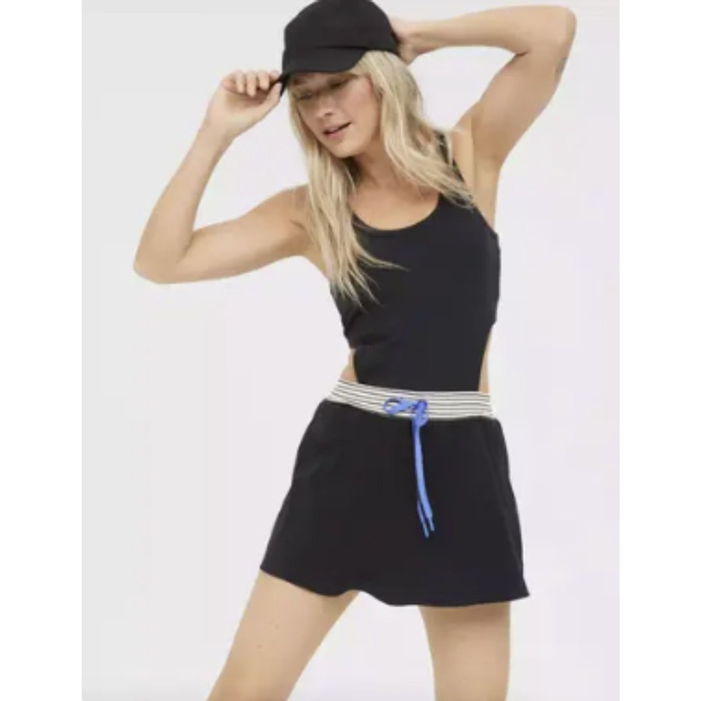 NWT aerie Offline Romper ribbed cut-out Tank Top/Shorts One Piece Size S